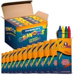 Bulk Crayons - 576 Crayons! Case Of 144 4-packs, Premium Color Crayons Bulk School Supplies For Kids And Toddler Crayons Bulk Non-toxic, For Party Favors, Restaurants, Goody Bags Stocking Stuffers