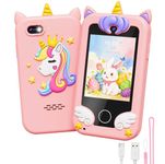 UCIDCI Kids Smart Phone Toys for Girls Ages 3-7 with Dual Camera - Phone Toys with Learning Games, Travel Toys with MP3 Music Player for Christmas Birthday Gifts for 3 4 5 6 7 Year Old Boys