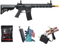 Lancer Tactical Gen 2 Hellion MLOK 10" Piactinny Polymer Airsoft M4 AEG- Full/Semi-Auto Airsoft Gun (Battery and Charger Included)