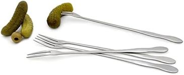 Pickle Forks Olive Fork pickle grabber,pickle picker for the jar,Cocktail Forks,Set of 4,long handle 7.8in