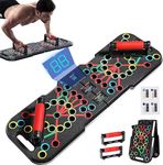 CRAZYROPE Foldable Push Up Board with Counter, Wide 41 in 1 Pushup Board Max Push Board with Resistance Bands, 41 Combo Positions