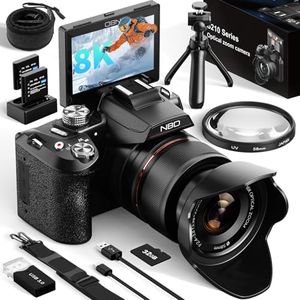NBD 8K 64MP Digital Cameras for Photography 16X Optical Zoom | All‑in‑One Wifi Vlogging Cameras Kit with 180° Flip Screen, Autofocus, Hot Shoe, for Beginners, Travel, Wedding