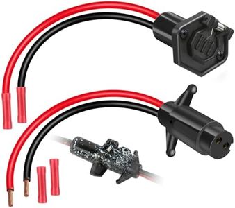 HKAIMING Trolling Motor Plug,Trolling Motor Plug and Receptacle 12v for Minn Kota,Waterproof Trolling Motor Quick Connect,Heavy-Duty Male and Female Trolling Motor Connector