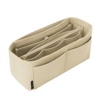 Purse Organizer Insert, Handbag & Tote Organizer, Perfect for Speedy Neverfull and More,Beige Medium