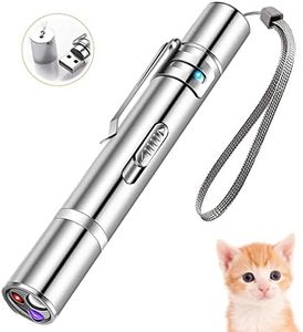 PAIDASHU Cat Toys, Interactive Laser Toys for Cats, Cat Dog Red Pointer Light Toy, 7 in 1 LED Cat Light Pen, USB Rechargeable, Pet Scratching Practice Chase Training Tool