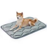 Geegoos Dog Crate Mattress,Washable Soft Kennel Pads,Pet Bed Blanket Dog Crate Mat Suitable for 30 inch Cage,Dog Bed Mats for Medium Dogs and Cats(74x46cm,Grey)