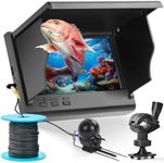 Underwater Fishing Camera, Fish Finder, Infrared Night Vision, Wide Angle, IP65 Waterproof, with 5 Inch IPS Display, for Ice, River and Boat (4.3 inch)