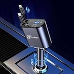 Retractable Car Charger, 120W 4 in 