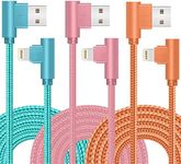 iPhone Charger, 3 Pack 10FT 90 Degr