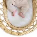 Clair de Lune Wicker Moses Basket Fibre Mattress, Water Resistant Baby Bassinet Mattresses 65 x 28 cm