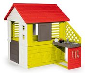 Smoby - Nature Playhouse & Kitchen for children for indoors and outdoors, with kitchen, kitchen toys, a garden house for boys and girls aged 2 and over