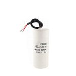 Cbb60 Motor Capacitor with Wire Lead 60Uf 450Vac Frequency 50/60Hz White Capacitor