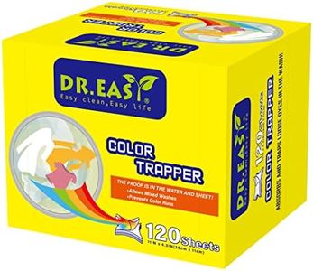 DR.EASY Color Trapper sheets for Laundry 120ct,remove dyes,fluorescent & heavy metals,maintain original color,Special Pores Texture absorb dyes more & faster,unscented,no Chemicals,safe in dryer