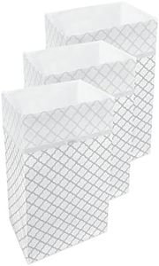Clean Cubes 30 Gallon Disposable Trash Cans (3-Pack). Reusable Garbage and Recycling Bins for Parties, Events, and More (Trellis - 30" Tall x 14" Wide 17" Deep)