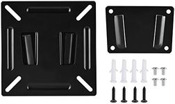 Monitor Wall Mount Most 14-27“ TVs Computer Universal Low Profile RV TV Wall Mount Up to 100x100mm Max Weight 30lbs Fits 17 19 22 24 27 Inch Camper Small Monitor Coating Finished Mount Bracket