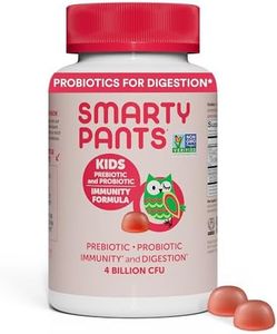 SmartyPants Kids Probiotic Immunity Gummies: Prebiotics & Probiotics for Digestive Health and Immune Support Supplement, Gluten Free, Vegan, Strawberry Crème Flavor, 60 Count (30 Day Supply)