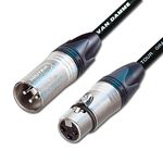 Designacable NC3FXX-VDMIBK0500-NC3MXX XLR to XLR Custom Length Van Damme Microphone Lead Cable - Neutrik Silver, Black, 5m