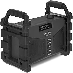 TechniSat DIGITRADIO 230 OD - DAB+ Construction Site Radio (DAB+, DAB, FM, USB, AUX in, Bluetooth, Powerful Battery, Favourite Memory, 2 x 6 Watt Stereo Speakers) Black