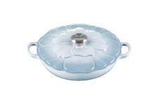 Le Creuset Signature Enameled Cast Iron Petal Braiser, 2.25qt., Coastal Blue