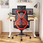 CELLBELL C190 Berlin Office Chair, High Back Mesh Ergonomic Home Office Desk Chair (Red - Black)