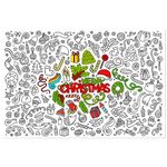 AllReal Merry Christmas Giant Coloring Poster Winter Holiday Jumbo Coloring Sheets Xmas Large Color-in Paper Banner for Gifts Home Party Holiday Activities 47.2" x 31.4 "