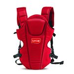 LuvLap Galaxy Baby Carrier with 3 Carry Position & Padded Head Support, for 6 to 15 Months Baby, Max Weight Up to 15 Kgs (Red) Toddler