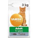 IAMS Adult Dry Cat Food Tuna 3kg - Advanced Nutrition Cat Food - Ages 1+ Years