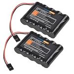 PowerTrust 2-Pack RC Battery 6V Rechargeable Battery Pack for RC Aircrafts, RC Airplane, Walking Robot and More