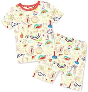 babee Reshinee Bamboo Viscose Toddler Girls Kids Short Sleeve Pajamas 4-5T Years Pink Unicorn Summer Cool Soft 2pcs Set Pjs Pyjamas Jammies