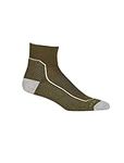 Icebreaker Merino Women's Hike+ Light Mini Sock, Loden Green/Black/Gristone Heather, S