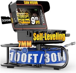 ONDASHCAM Sewer Camera, Self Leveling Drain Camera 100ft with Meter Counter, 9" HD Plumbing Cameras Snake with 12 LED Lights, 5100mAh Battery, IP68 & 32GB DVR Recorder, Duct Sewer Line Pipe Inspection