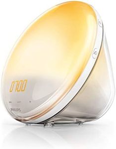 Philips SmartSleep Wake-up Light HF3521/01 Wake-up Light, Colorful Simulation of Sunrise, 20 Brightness Levels, 6 Natural Sounds, Night Light Function