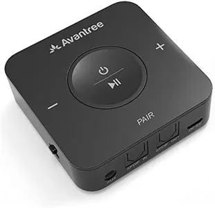 Avantree TC417 Bluetooth Transmitter Receiver for TV, Optical Digital Toslink, Volume Control for 3.5mm AUX, RCA, 20H Playtime, aptX Low Latency Wireless Audio Adapter for Headphones, Home Stereo