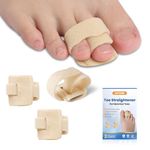 CEYOME Hammer Toe Straighteners for Women & Men, 2 Pack Toe Splints Wraps, Toe Spacers for Crooked, Overlapping & Bent Toes, Adjustable Toe Support for Walking, Standing & Daily Comfort