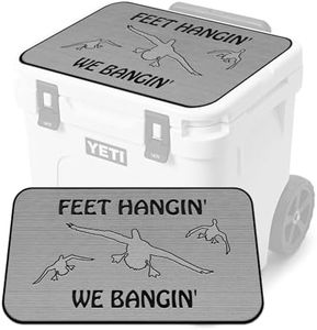 USATuff SeaDek EVA Mat Cooler Pad fits YETI 60 Roadie w/Wheels | Peel & Stick Application | Non Slip Comfort Accessories - Feet Hangin We Bangin (StormGray-Black)