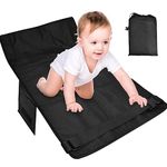 Foldable Toddler Airplane Bed, Kids Airplane Foot Rest Seat Extender, Adjustable Flight Foot Hammock Aeroplane Bed for Toddlers, Convenient Airplane Essentials for Young Children on Flights (Black)