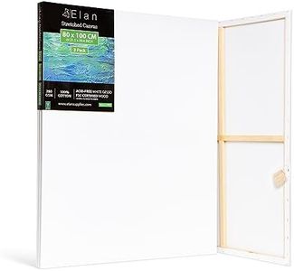 Elan Stretched Canvases 32x39, 3-Pack Canvases for Painting, Painting Canvas Bulk, Stretched Canvas for Adults Blank Canvas for Painting, Painting Canvases Paint Canvases for Painting Art Canvas