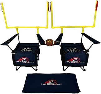 QB54 - The Ultimate Football Yard Game Set, Outdoor Football Toss for Tailgating, Backyard, Beach, Park, Tournaments, Sports Training, Score Touchdowns, Kick Field Goals (Navy Blue)