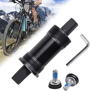 RMENOOR Bicycle Bottom Bracket Square Hole Crank Axis 68*122mm Axle Sealed Road Bike Bottom Bracket with Spindle Mountain Bike Center Shaft With Wrench&Waterproof Screws for Mountain Bikes,Road Bikes