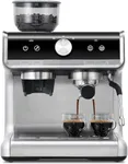 GarveeTech Semi-Automatic Espresso Machine - 1450W/20 Bar Professional Coffee Machine,30Grinder Settings, Fast Heating, Milk Frother Steam Wand, Home & Hotel Use, Silver