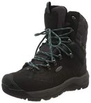 KEEN Women's Revel 4 High Polar Waterproof Hiking Boot, Black/North Atlantic, 7.5 M (Medium) US