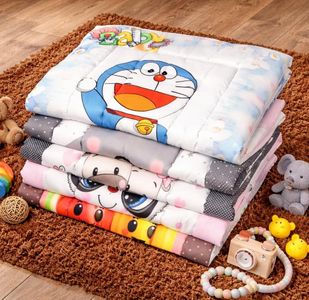 FRIDO New Born Baby Godadi Pack of 5 Combo Set Soft Cotton Baby godi| Godari | Baby Bed | Crib Sheet | Cartoon Mat Godadi | Bedding Set | Multicolor(Set of 5) (Blue)