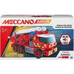 Meccano Junior, Rescue Fire Truck with Lights and Sounds STEAM Building Kit, for Kids Aged 5 and up