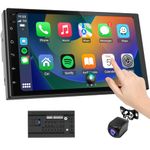 Haudio 7 Inch 2 Din Wireless Car Screen for Apple CarPlay & Android Auto,with Backup Camera,FM/AM,Mirror Link,Bluetooth,Voice Control,GPS Navigation for All Cars |CarPlay Screen (RAM 2GB+ROM 64GB)