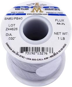 AIM Solder 60-40 Tin Lead Rosin Core Solder Wire for Electrical Soldering 0.032inch, 1lb (0.8mm / 454g)