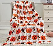 Elegant Comfort Lightweight Throw Blanket- Halloween Themed, Soft, Cozy and Plush- Throw Blankets, Perfect for Lounging This Spooky Season, 50 x 60 inches, Pumpkin Cats, Throw Blanket