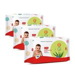 LuvLapParaben Freewipes for baby skin withAloe Vera, pH Balanced,Dermatologically Safe, Baby Wipes Rich in Vitamin E & chamomile extract, 72 Wipes/Pack, 3 Packs