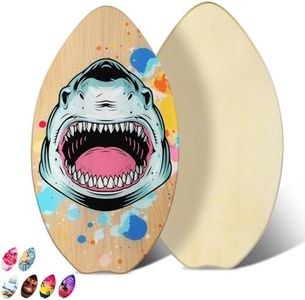 Skimboard 35 inch Skim Board for Kids Adults Wooden Skim Boards with High Gloss Coat for Beach Skimboards for Beginners to Intermediate