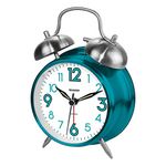 Sharp SPC851 Twin Bell Alarm Clock, Teal, 8"