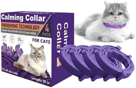 Calming Collar for Cats – 4 Pack Adjustable Cat Calming Collars for Anxiety Relief, Stress Care, Pheromone Collars for Cats Relaxation, Long-Lasting 30-Day Effect